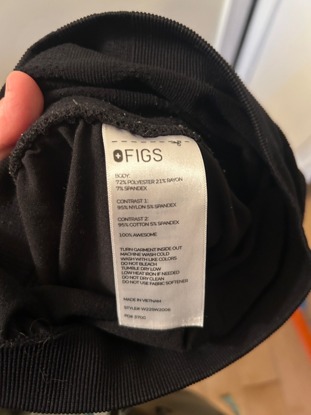 Figs Black Maternity Jogger Scrub Pants Over Belly Size S - Picture 2 of 10